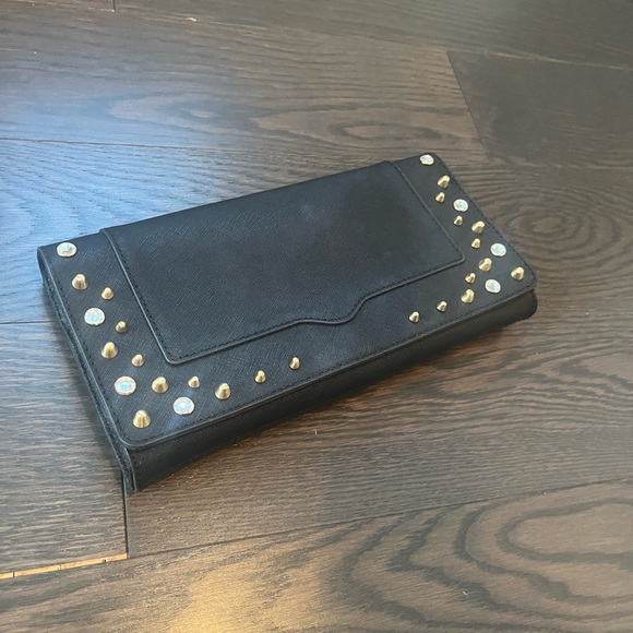 Rebecca Minkoff black studded clutch - Picture 2 of 12